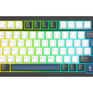 DK480 75% Mechanical Gasket Keyboard, PBT keycaps, Pre-lubed hotswap switches, RGB, Black
