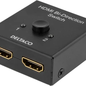Kaksisuunt. HDMI-kytkin, 1-2 tai 2-1, manuaalinen, mu