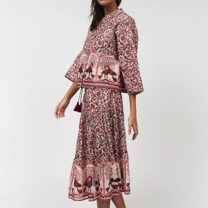 Lollys Laundry SunnyLL Skirt – Punainen Puuvillahame