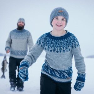Puula-villapaita lapselle Olli-langasta -tarvikepaketti