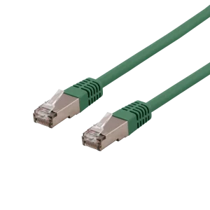 U/FTP Cat6a laitekaapeli, Delta-sert., LSZH, 0,3m, vihreä