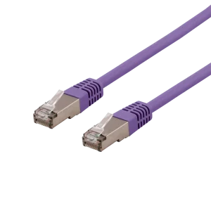 U/FTP Cat6a laitekaapeli, Delta-sert., LSZH, 0,5m, violetti