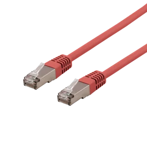 U/FTP Cat6a laitekaapeli, Delta-sert., LSZH, 0,5m, punainen