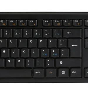 USB-näppäimistö, pohjoismainen asettelu, musta