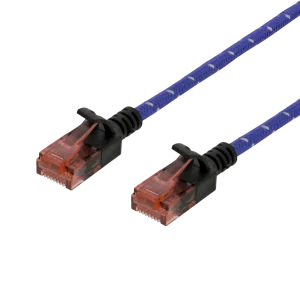 Laitekaapeli, U/UTP, Cat6a, 2m, monilank., 500MHz, sin./valk
