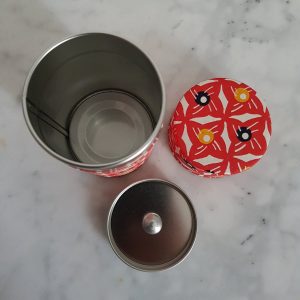 Washi-paperi teepurkki 100g keraaminen