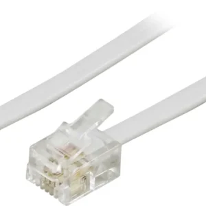 Modulaarikaapeli, 6P4C(RJ11) > 6P4C(RJ11), 2m, valk