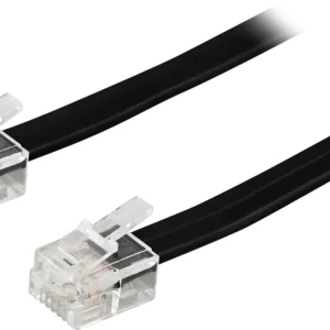Modulaarikaapeli RJ12/6C 3m, musta