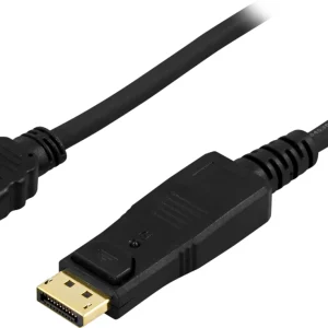 DisplayPort - HDMI monitorikaapeli, 20-pin ur - ur, 3m, musta