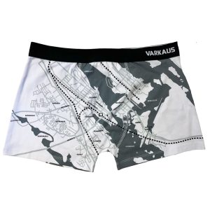 Kalsarit Varkaus musta-valkea