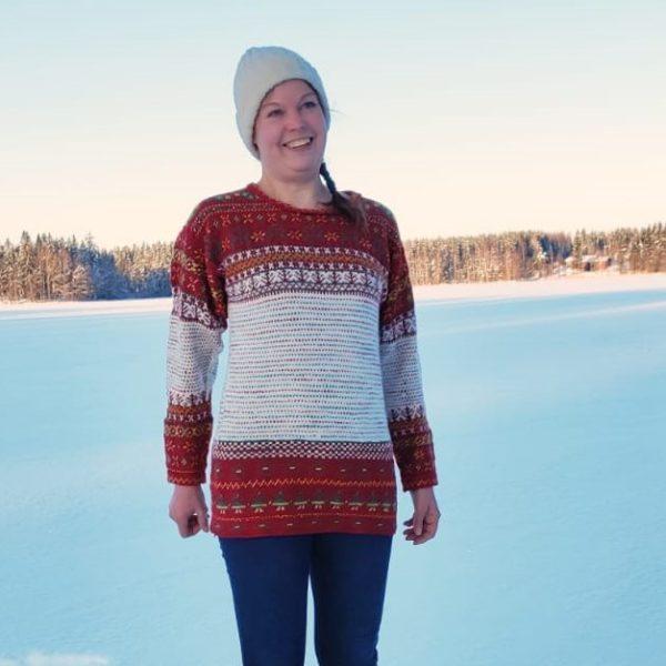The colourful Korsnäs sweater -Do It Yourself eguipments in gift box - Image 4