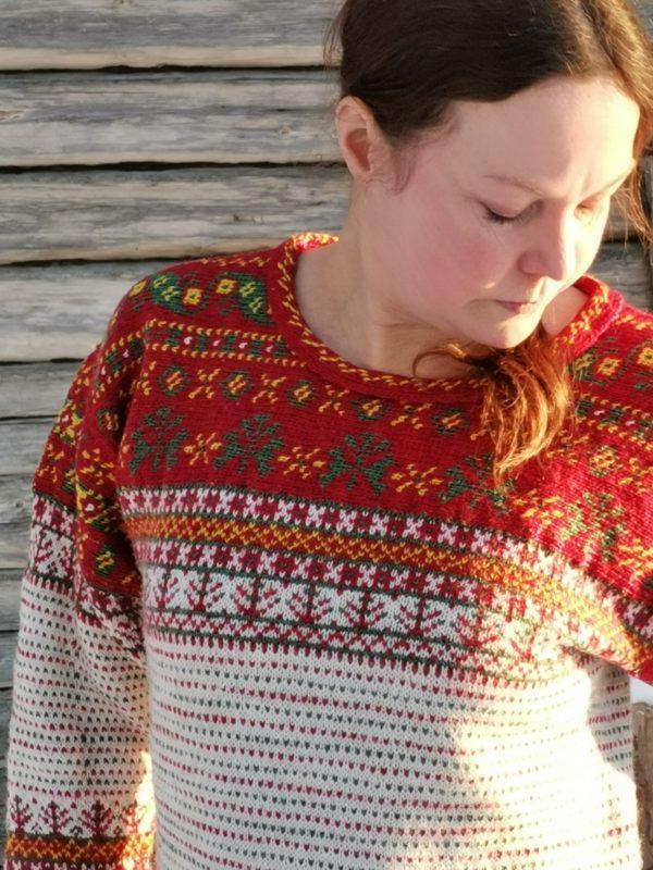 The colourful Korsnäs sweater -Do It Yourself eguipments in gift box - Image 2