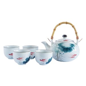 Posliininen teepalvelu 4 kuppia 700ml