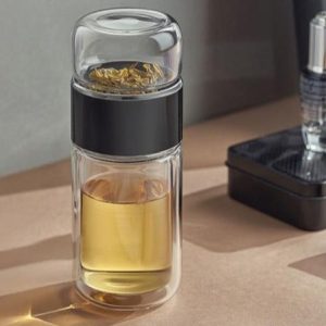 Lasi teekannu kannettava teetä keitin 280ml