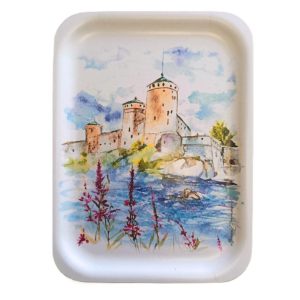 Olavinlinna-tarjotin, design Minna Immonen